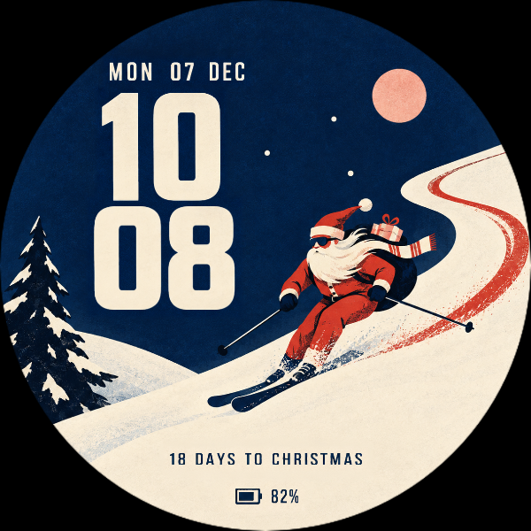 Animated Christmas watch face for Wear OS